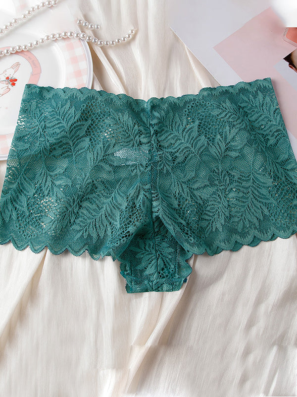 BUYCO Female Fitted Solid Color Lace Panties