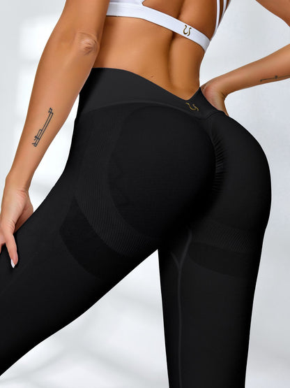 BUYCO Female Fitted Deep V Back Ruched Back Leggings