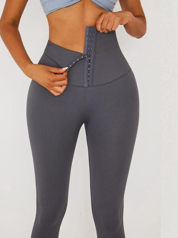 BUYCO Female Add Velvet Padded High Waist Hip Yoga Corset  Racerback Sportswear