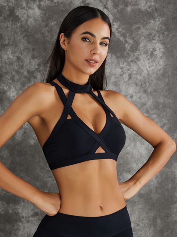 BUYCO Female Unique Cut Out Pocket Mesh Ruched Back Sportswear
