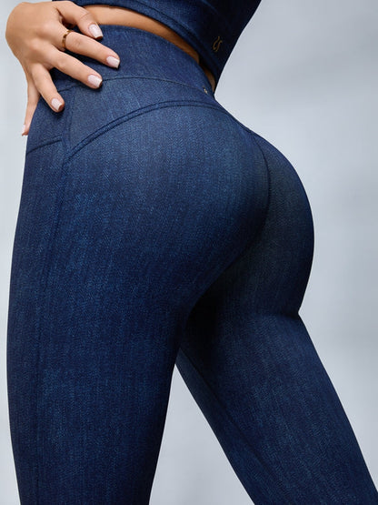 BUYCO Female Faux Denim Quick Flare Tracksuit