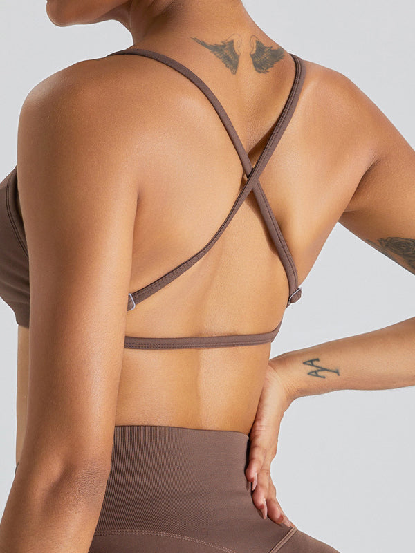BUYCO Female Cross Beautify Back Adjustable Strap Sports Bras