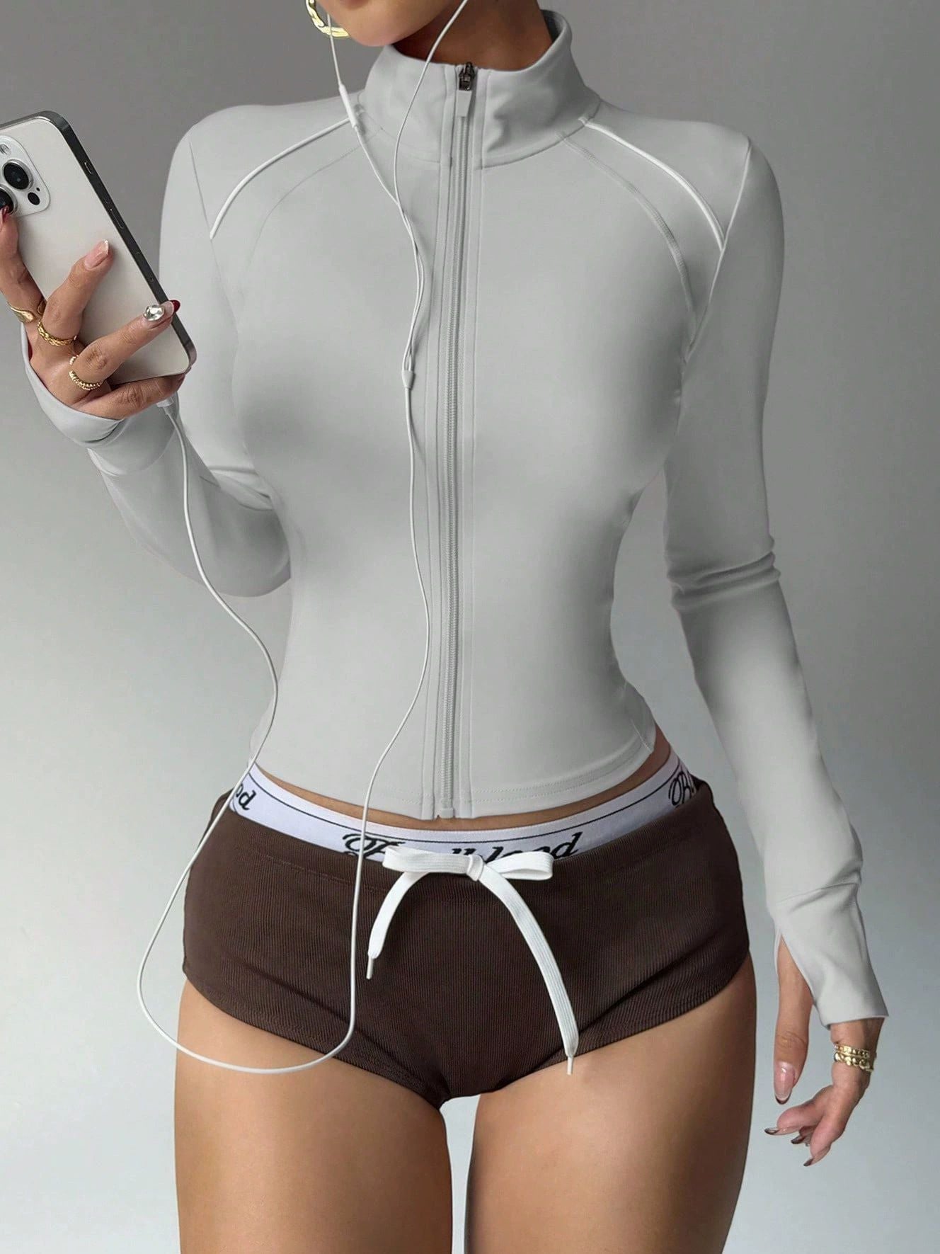 BUYCO Female Zipper Stand Collar Jackets
