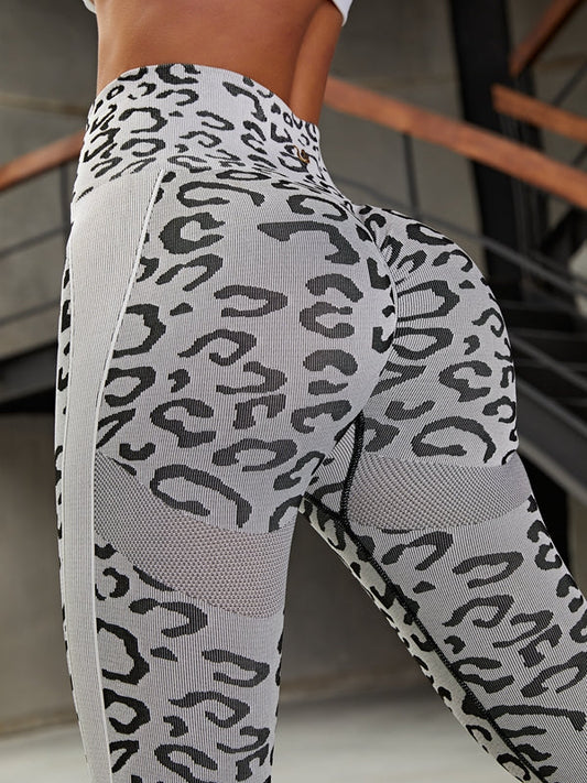 BUYCO Female Leopard Ruched Back Quick-dry Leggings
