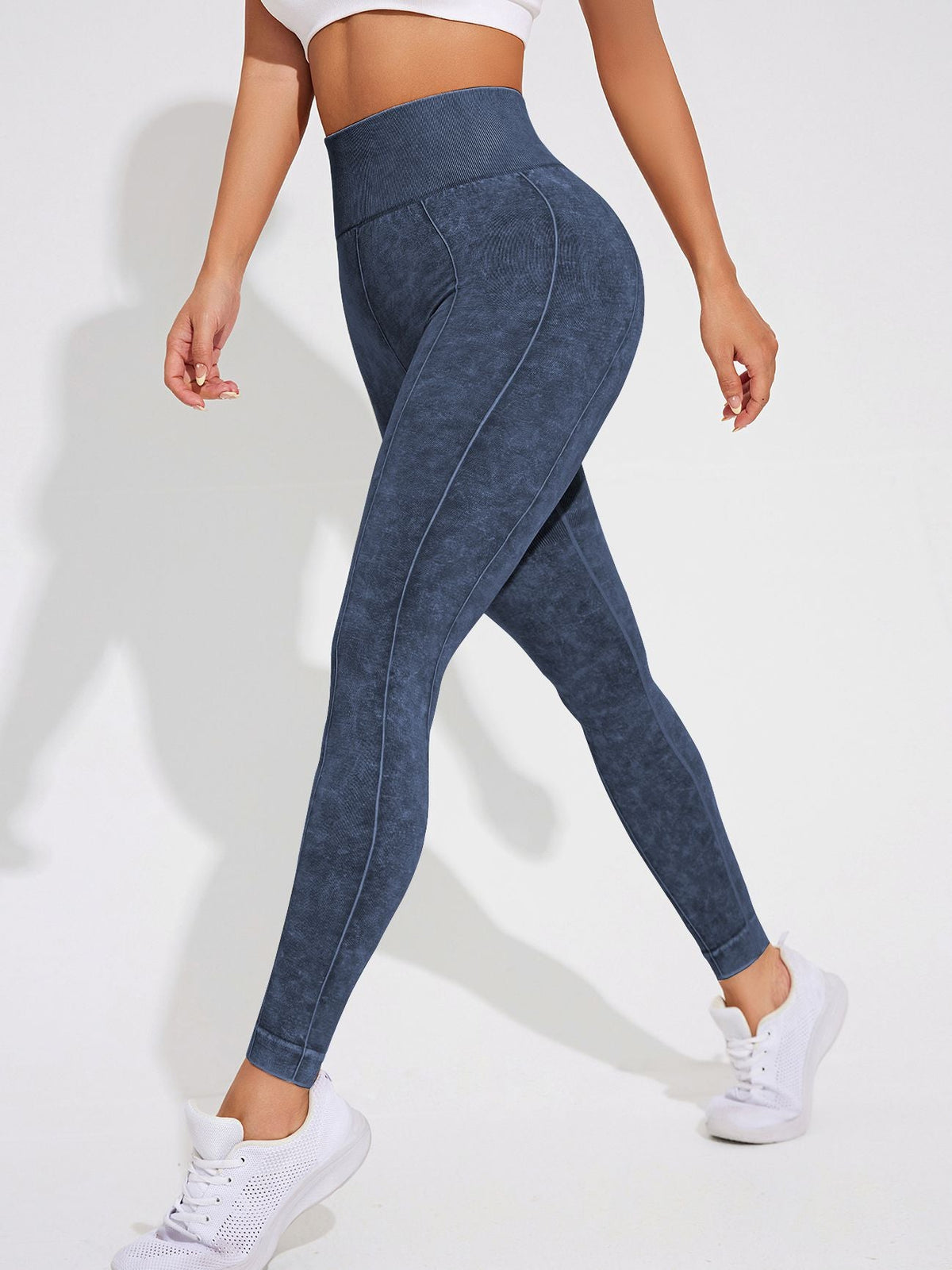 BUYCO Female Denim Elastic Tight Hip-lift Quick Dry Leggings