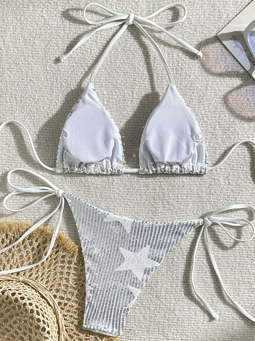 BUYCO Female Fitted Glossy Star Bikini Set