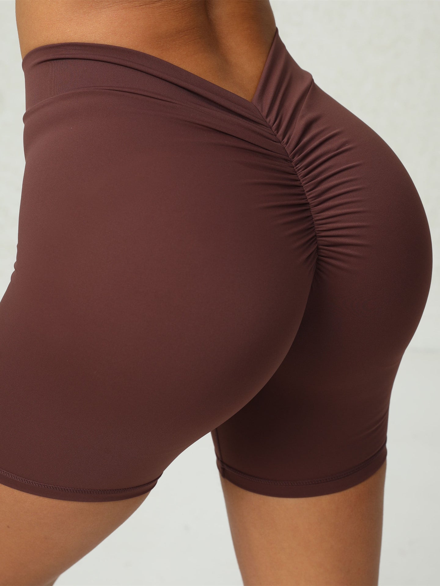 BUYCO Female Ruched Back Spandex Gym Fit Shorts