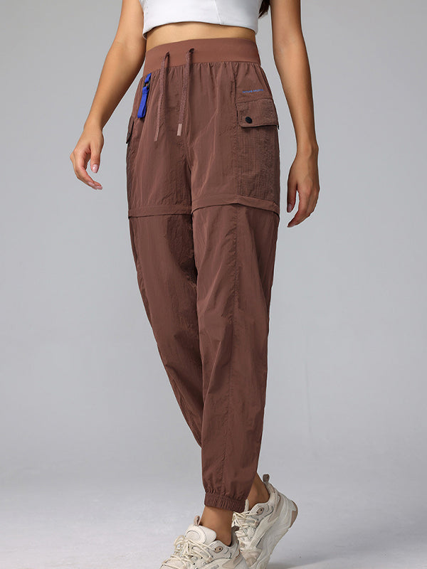 BUYCO Female Drawstring Pocket Casual Cargo 2 in 1 Design Pants