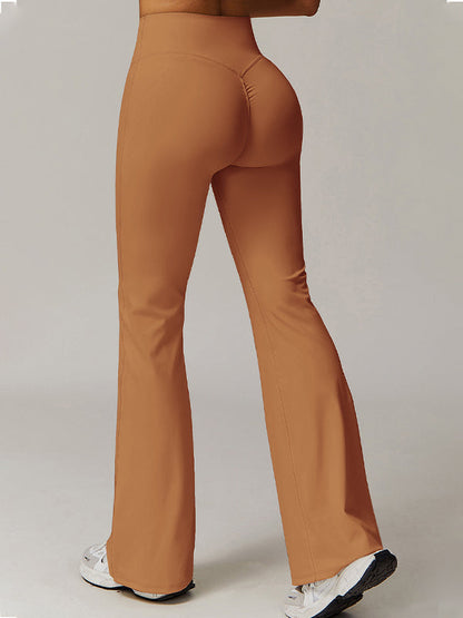 BUYCO Female Solid Color Flare High-rise Leggings