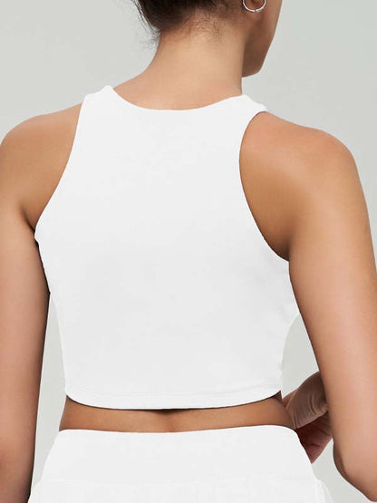 BUYCO Female Twist Hollow Out Solid Color Tank
