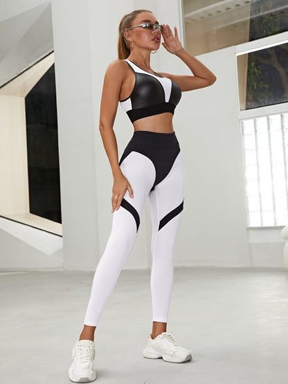 BUYCO Female Extra Fitted Push-Up Contrast Color Fly-Eye Fit Leggings