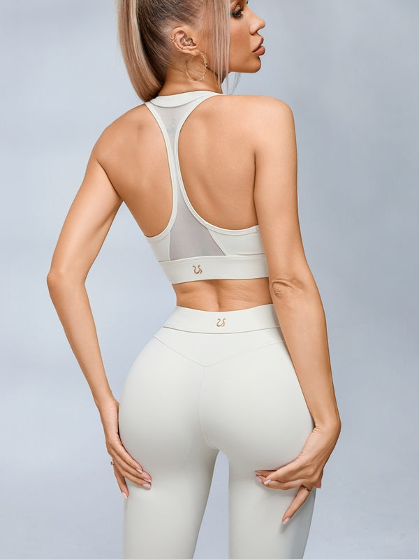 BUYCO Female Fitted Sheer Mesh Push Up Hip-lift Tracksuit