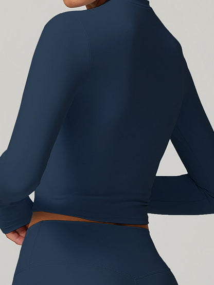 BUYCO Female Solid Color Quick Dry Elastic Tight Long Sleeves