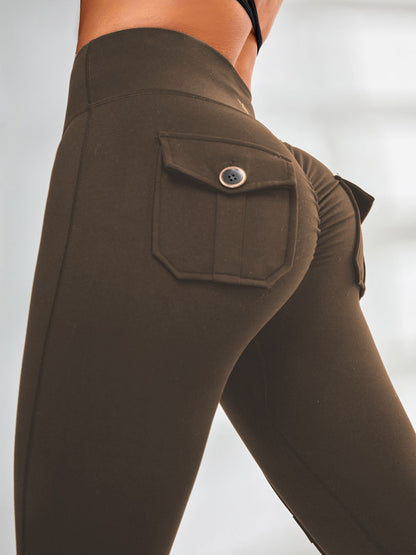 BUYCO Female Pocket Ruched Back Leggings