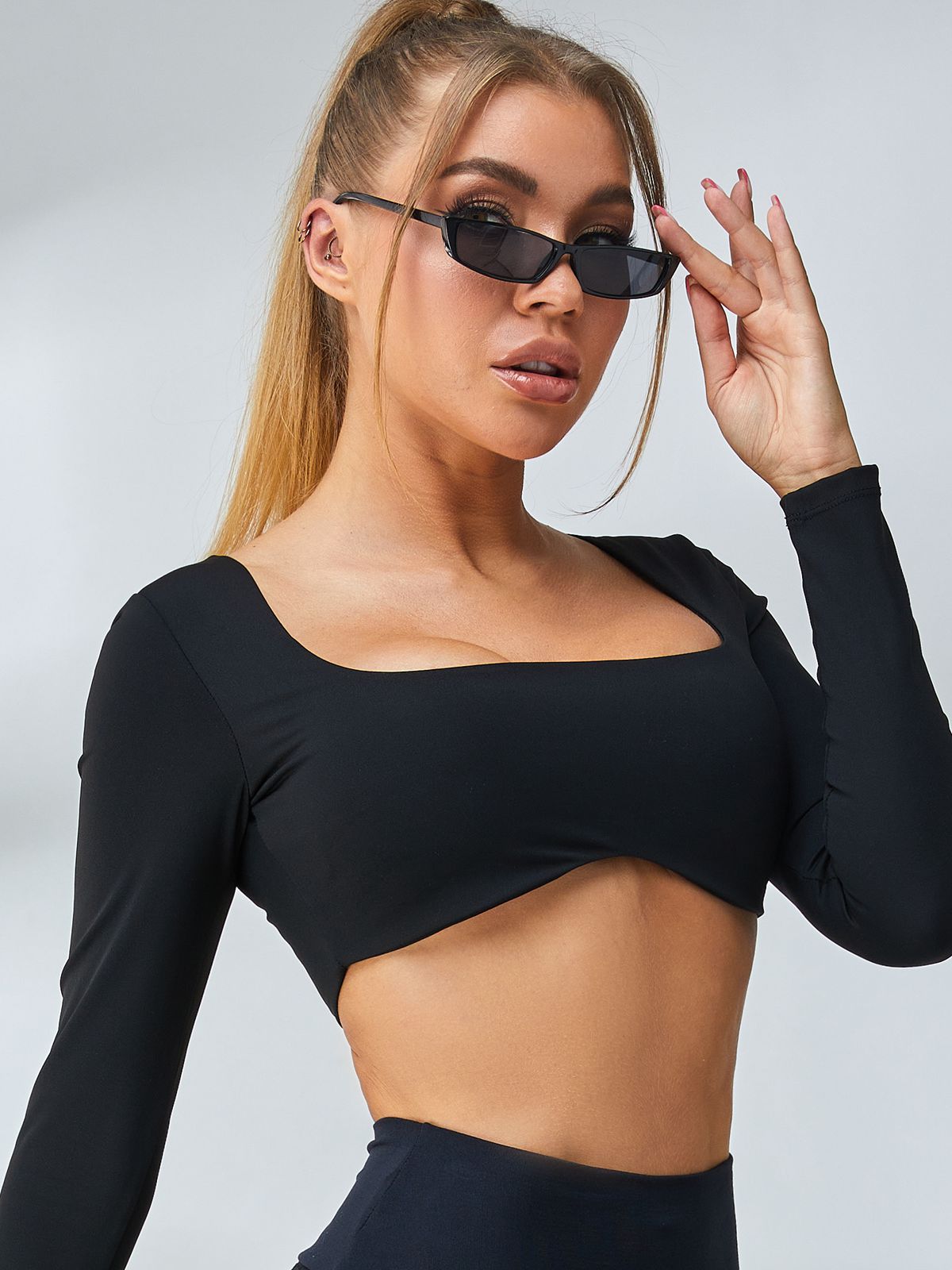BUYCO Female Solid Color With Chest Long Sleeves