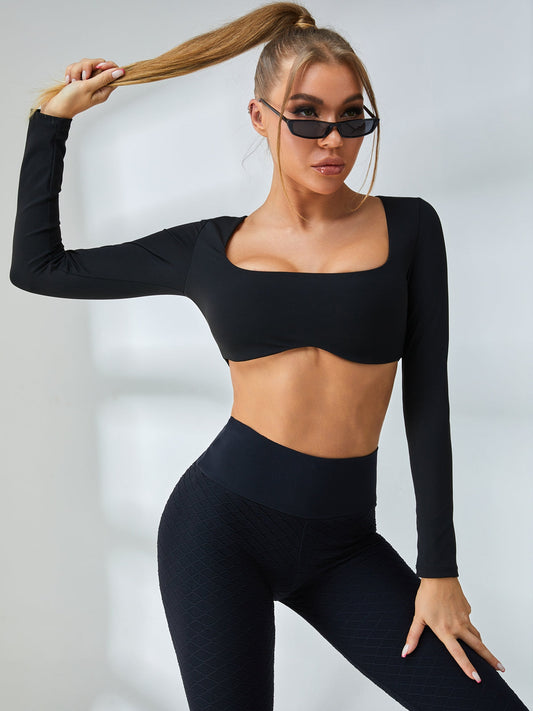 BUYCO Female Solid Color With Chest Three-dimensional Tracksuit
