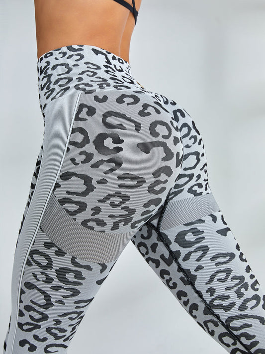 BUYCO Female Leopard Ruched Back Quick-dry Leggings