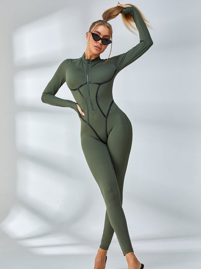 BUYCO Female Trendy Zipper Peach Fit Jumpsuit
