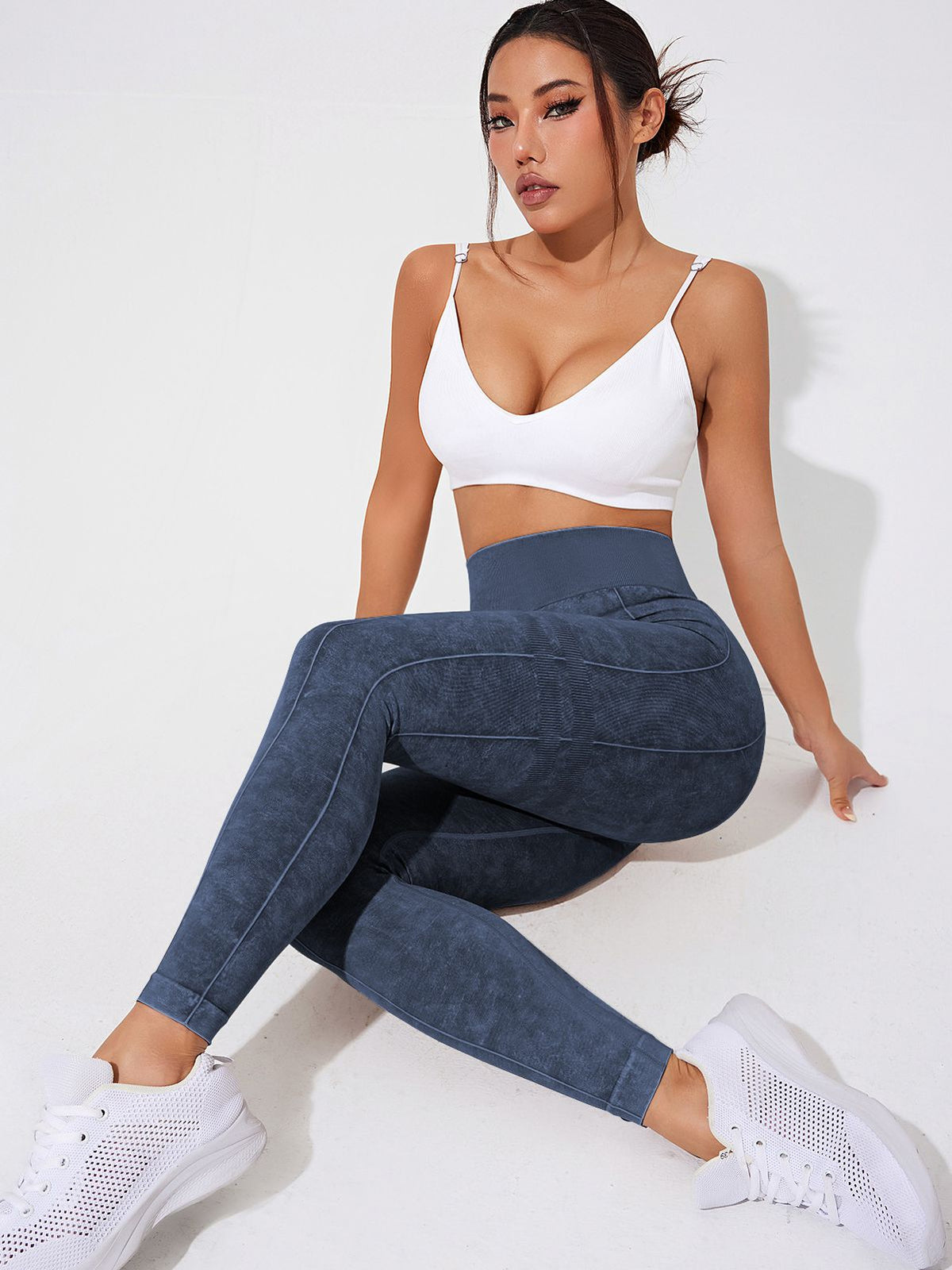 BUYCO Female Denim Elastic Tight Hip-lift Quick Dry Leggings