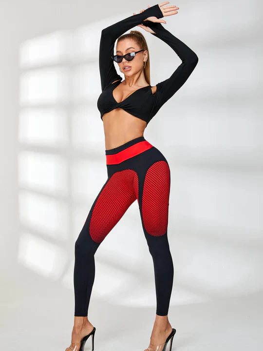 BUYCO Female Pop Style Contrast Color Leggings