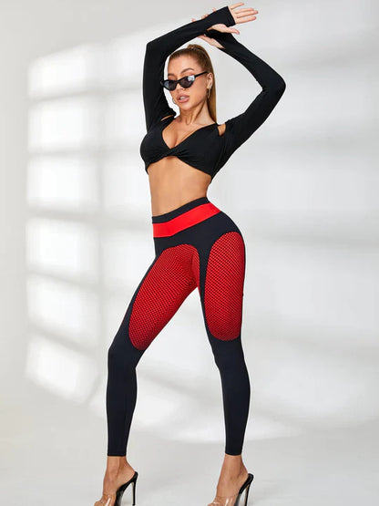 BUYCO Female Pop Style Contrast Color Leggings