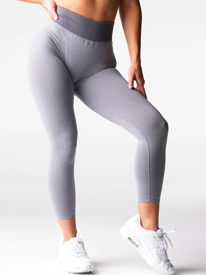 BUYCO Female Corset Contrast Color Elastic Tight Quick Dry Hip-lift Leggings