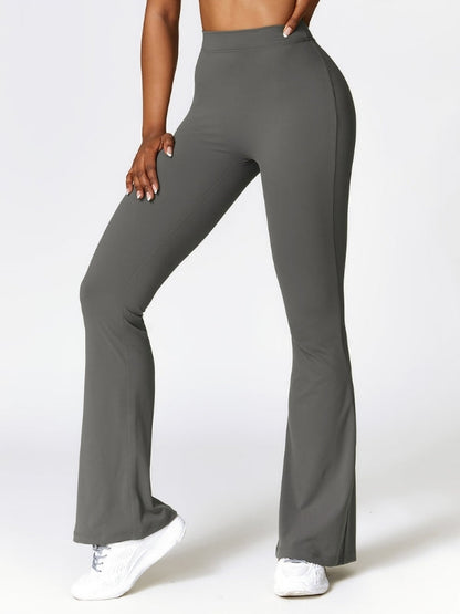 BUYCO Female Deep V Back Ruched Back Flare Pants