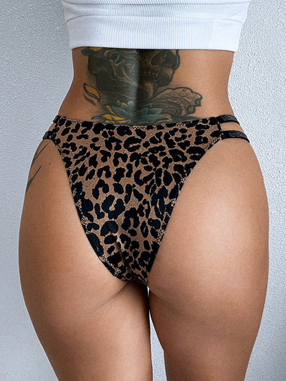 BUYCO Female Fitted Animal Print T-back Panties