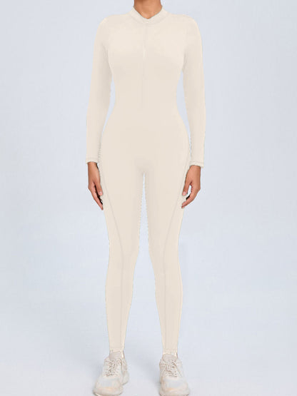 BUYCO Female Backless Zipper Hollow Out Ruched Back Jumpsuit