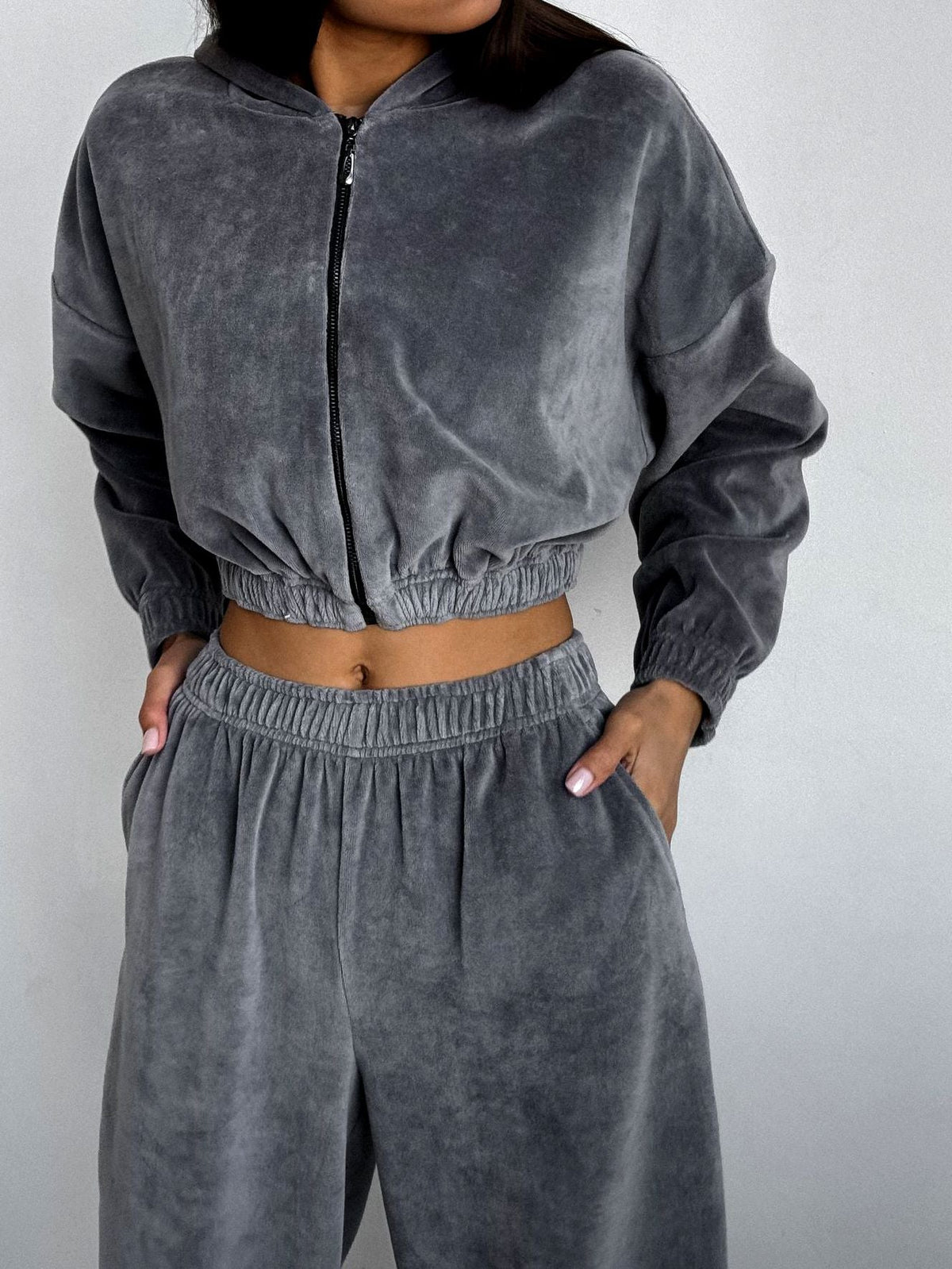 BUYCO Female Coral Fleece Casual with Hat Tracksuit