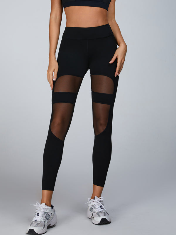BUYCO Female Cutout Mesh High-rise Leggings