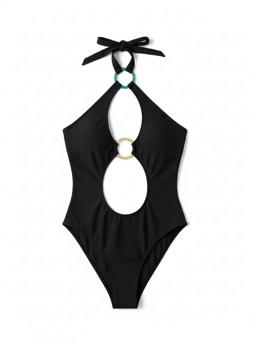 BUYCO Female Fitted Hollow Out Backless One Piece