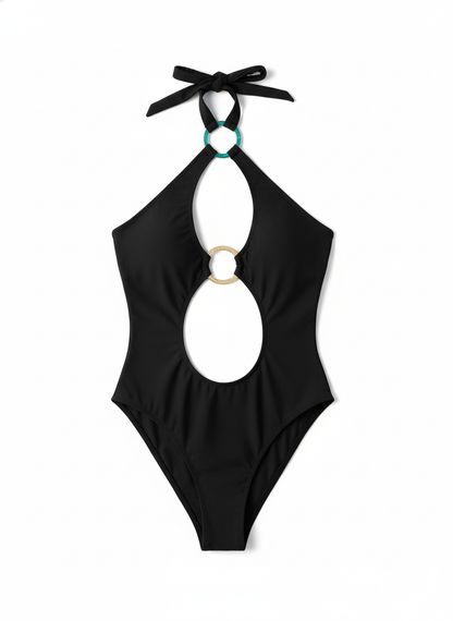 BUYCO Female Fitted Hollow Out Backless One Piece