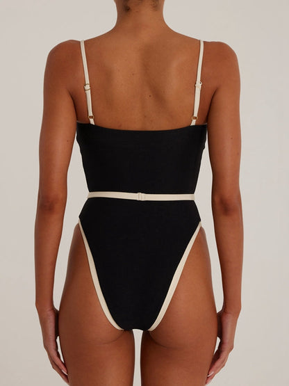 BUYCO Female Fitted Contrast Color One Piece