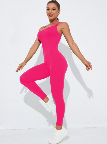 BUYCO Female Cross Back Hollow Out Quick Dry Jumpsuit