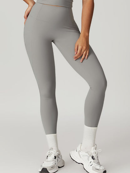 BUYCO Female High-waisted Hip-lift Quick Dry Elastic Tight Ruched Back Leggings