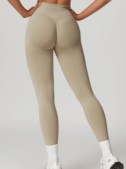 BUYCO Female Seamless Ruched Back High-waisted Fit Leggings