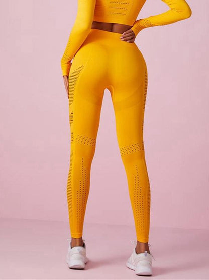 BUYCO Female Lift Legging Net Solid Color High-waist Leggings