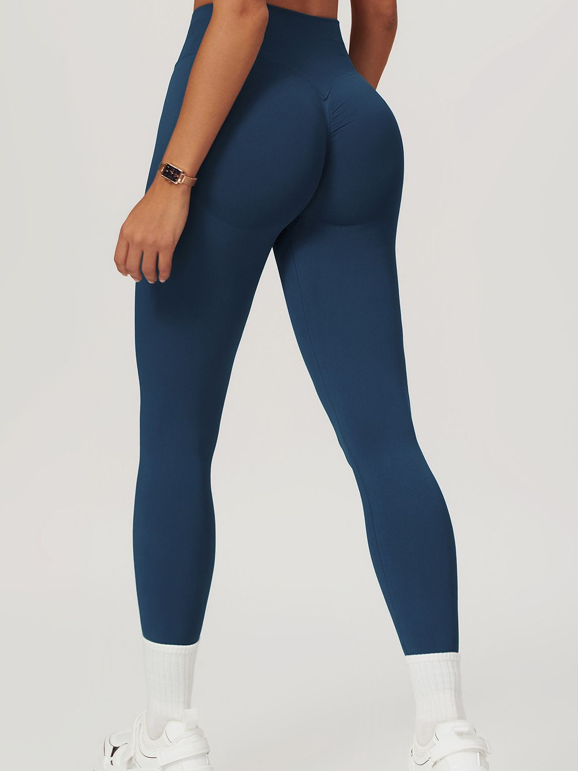 BUYCO Female Seamless Ruched Back High-waisted Fit Leggings