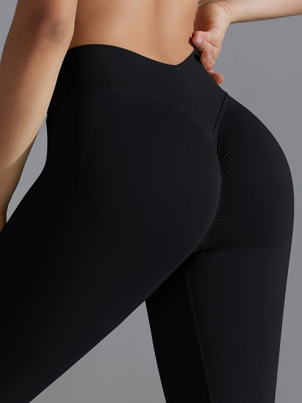 BUYCO Female Seamless Ruched Back Yoga Leggings