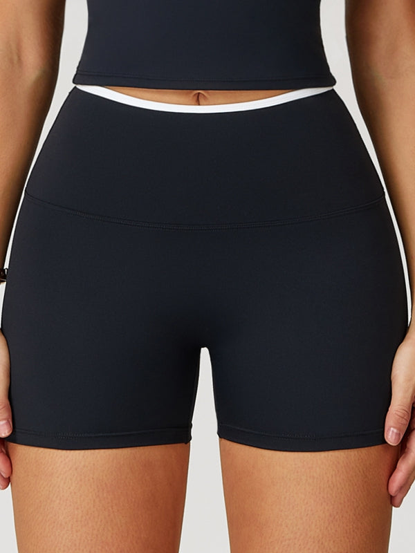 BUYCO Female Contrast Color Stripe High-rise Shorts