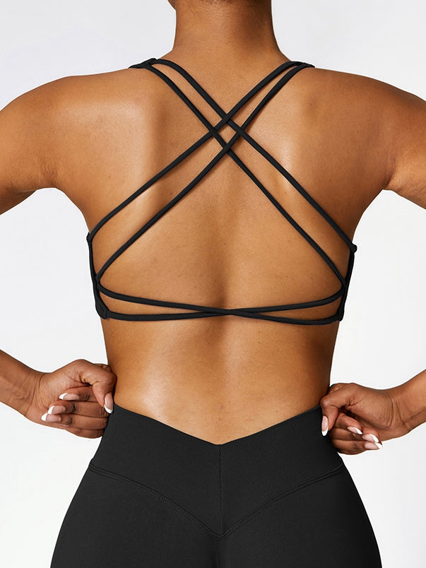 BUYCO Female Seamless Cross Back Sports Bras