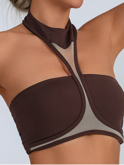 BUYCO Female Fitted Mesh Backless Quick Dry Sports Bras