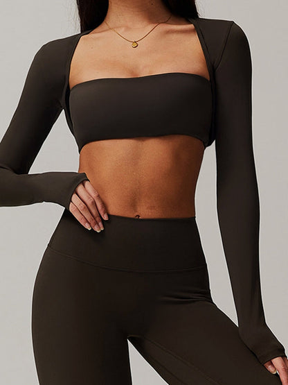 BUYCO Female Square Collar Cropped Long Sleeves