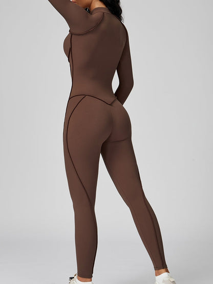 BUYCO Female Fitted Zipper Stitch Performance Jumpsuit