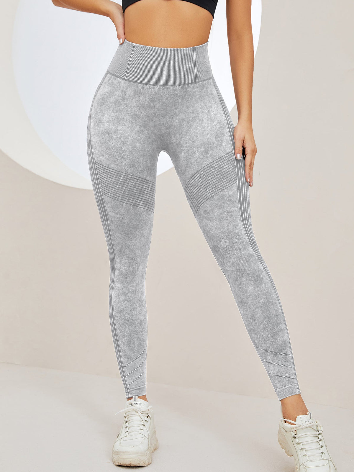 BUYCO Female Denim Ruched Back High-rise Leggings