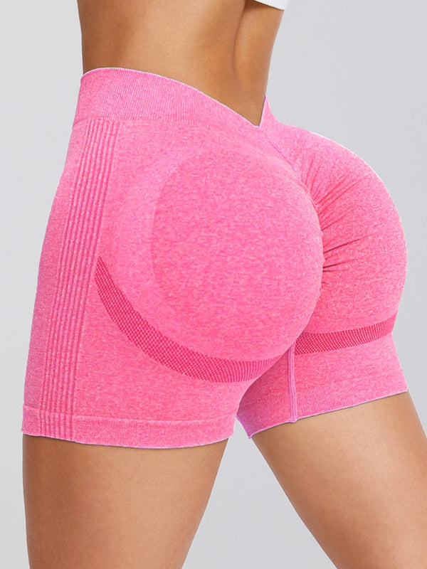 BUYCO Female Deep V Back Ruched Back Seamless Shorts
