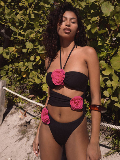 BUYCO Female Rose Flower One Piece