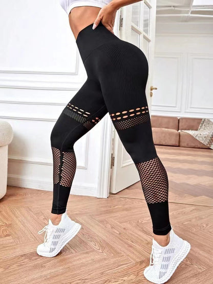 BUYCO Female Fishnet Ruched Back Fit Leggings