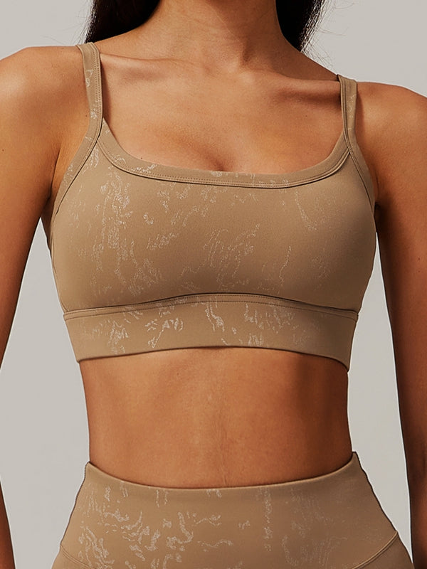 BUYCO Female Fitted Modern Stamping Print Sports Bras
